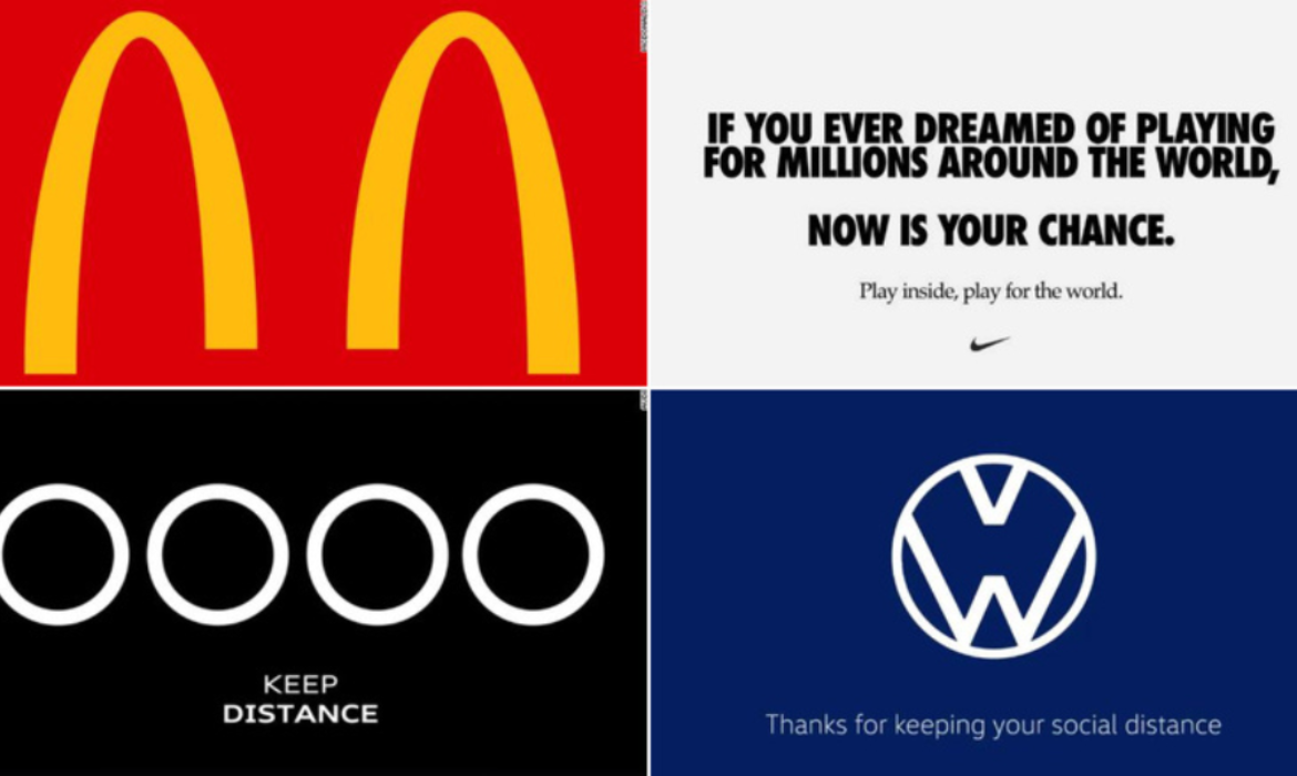 Brands Get Creative With Their Advertisements To Encourage Social Distancing