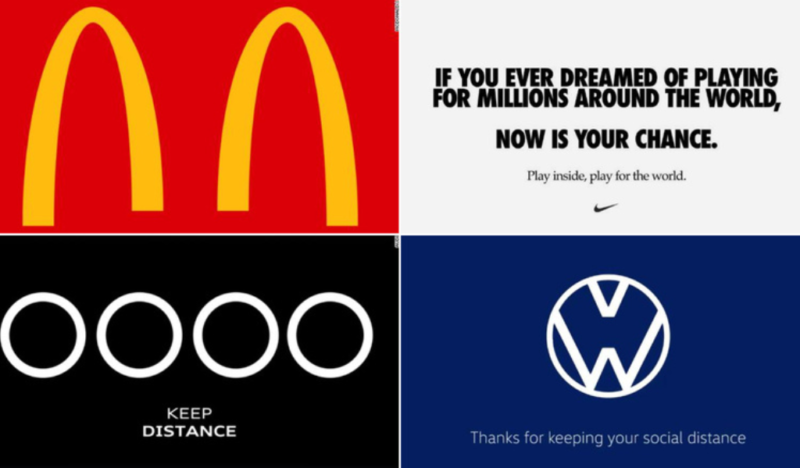 Brands Get Creative With Their Advertisements To Encourage Social Distancing